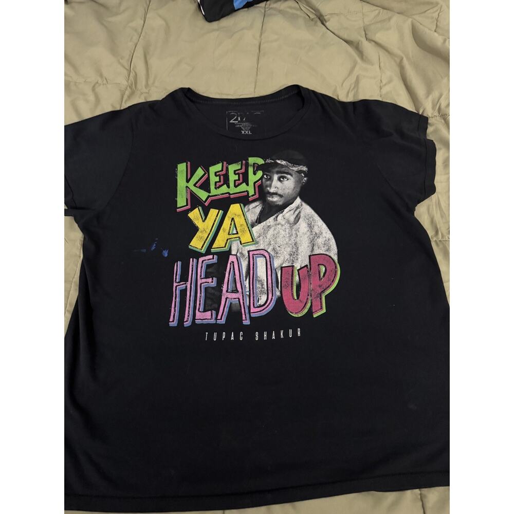 Tupac Shakur Keep Ya Head Up T-Shirt Rap Hip Hop Men’s Size XXL 2Pac Makaveli